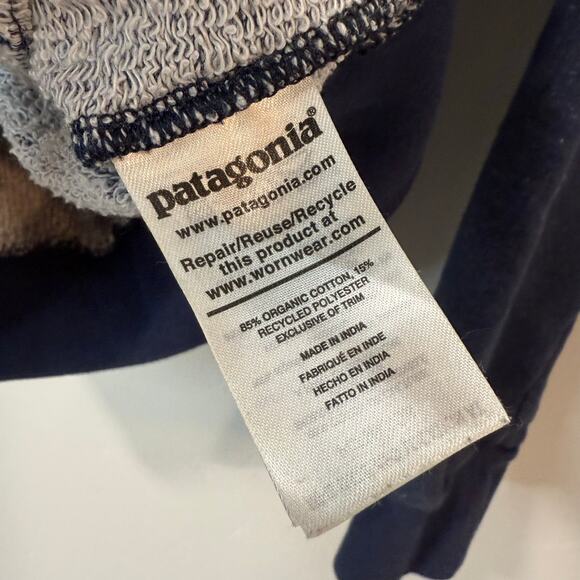 Patagonia Men's P-6 Label French Terry Full-Zip Hoody Jacket Blue XS - Picture 7 of 8